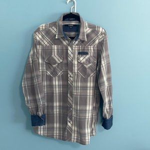 🌺 5/$25 Carbon Plaid Shirt Sz L